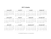 Printable 17 Calendar